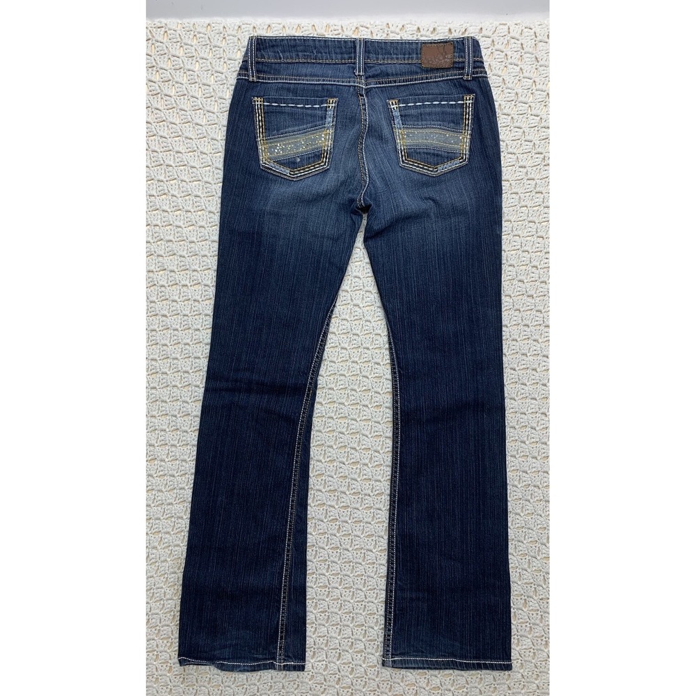 BKE Stella Jeans Women's Tag 28L Apprx 30x33‎ Bootcut Dark Blue Style #BK5545